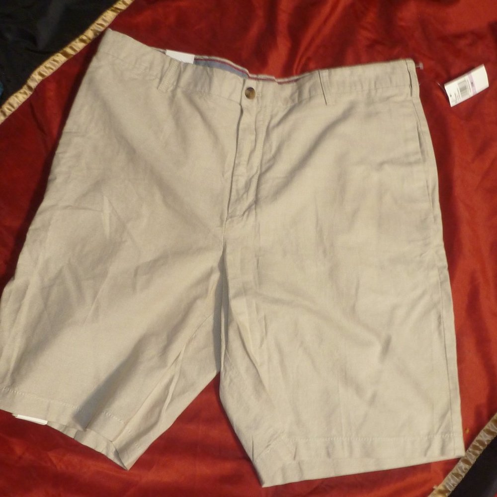 Izod Flat Front Side Pockets Oxford Shorts 100% Cotton NWT